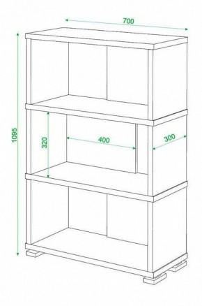 Стеллаж книжный Домино СБ-10_3 в Дегтярске - degtyarsk.mebel24.online | фото 3