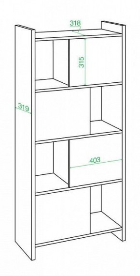Стеллаж комбинированный Домино Лайт СТЛ-3В в Дегтярске - degtyarsk.mebel24.online | фото 2