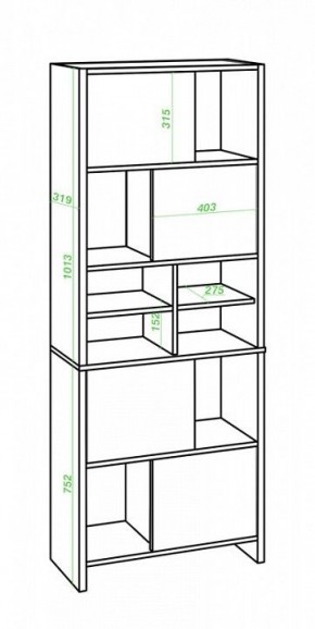 Стеллаж комбинированный Домино Lite СТЛ-ЗВХ в Дегтярске - degtyarsk.mebel24.online | фото 2