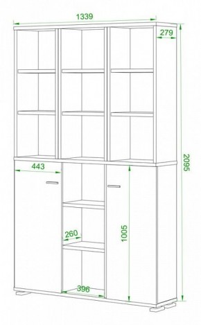 Стеллаж комбинированный Домино нельсон ПУ-40-6 в Дегтярске - degtyarsk.mebel24.online | фото 2