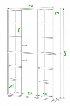 Стеллаж комбинированный Домино ПУ-40-2 в Дегтярске - degtyarsk.mebel24.online | фото 2