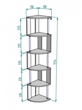 Стеллаж Maria S113-MA (Венге) в Дегтярске - degtyarsk.mebel24.online | фото 2