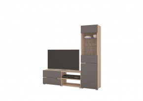Стенка АНТАЛИЯ 1 (Сонома/Графит софт) в Дегтярске - degtyarsk.mebel24.online | фото