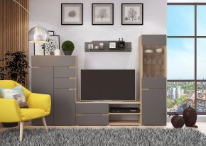 Стенка АНТАЛИЯ 1 (Сонома/Графит софт) в Дегтярске - degtyarsk.mebel24.online | фото 3