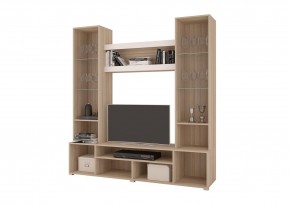 Стенка АНТАЛИЯ 2 (Сонома/Белый софт) в Дегтярске - degtyarsk.mebel24.online | фото 2