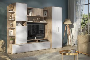 Стенка Денвер (СТЛ.151.01) Дуб сонома/Белый в Дегтярске - degtyarsk.mebel24.online | фото 3
