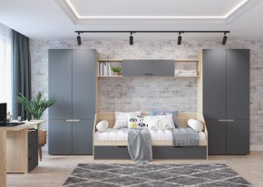 Стол 1200/3 ящика АНТАЛИЯ (Сонома/Графит софт) в Дегтярске - degtyarsk.mebel24.online | фото 2