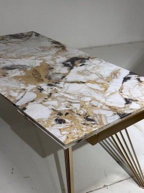 Стол ACERRA NEW 160 GLOSS GRAND JADE SOLID CERAMIC/ каркас цвета шампань, ®DISAUR в Дегтярске - degtyarsk.mebel24.online | фото 5