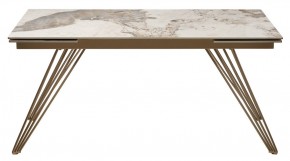 Стол ACERRA NEW 160 GLOSS LUXURY PANDORA SOLID CERAMIC/ каркас цвета шампань, ®DISAUR в Дегтярске - degtyarsk.mebel24.online | фото 11
