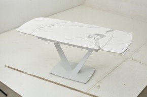 Стол ALATRI 120 GLOSS STATUARIO WHITE SOLID CERAMIC / WHITE, ®DISAUR в Дегтярске - degtyarsk.mebel24.online | фото 2