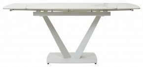 Стол ALATRI 120 GLOSS STATUARIO WHITE SOLID CERAMIC / WHITE, ®DISAUR в Дегтярске - degtyarsk.mebel24.online | фото 4