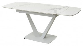 Стол ALATRI 120 GLOSS STATUARIO WHITE SOLID CERAMIC / WHITE, ®DISAUR в Дегтярске - degtyarsk.mebel24.online | фото 5
