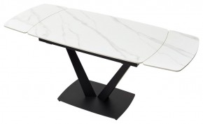 Стол ALATRI 120 MATT WHITE MARBLE SOLID CERAMIC / BLACK, ®DISAUR в Дегтярске - degtyarsk.mebel24.online | фото 4