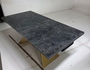 Стол ALES 180 BLACK GRAVE SOLID CERAMIC, керамика / бронзовый, ®DISAUR в Дегтярске - degtyarsk.mebel24.online | фото 5