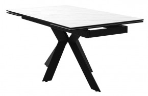 Стол BELLUNO 160 MARBLES KL-99 Белый мрамор матовый, итальянская керамика/ черный каркас, ®DISAUR в Дегтярске - degtyarsk.mebel24.online | фото 2