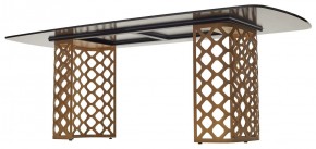 Стол CHIAVARI 220 KL-188 Контрастный мрамор матовый, итальянская керамика / Шампань, ®DISAUR в Дегтярске - degtyarsk.mebel24.online | фото 5