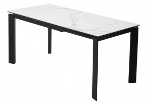 Стол CORNER 120 HIGH GLOSS STATUARIO керамика, стекло/ черный каркас, ®DISAUR в Дегтярске - degtyarsk.mebel24.online | фото 5