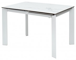 Стол CORNER 120 MATTE STATUARIO Белый мрамор матовый керамика, стекло/ белый каркас, ®DISAUR в Дегтярске - degtyarsk.mebel24.online | фото 2