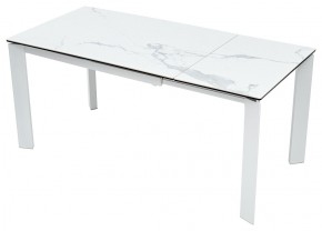 Стол CORNER 120 MATTE STATUARIO Белый мрамор матовый керамика, стекло/ белый каркас, ®DISAUR в Дегтярске - degtyarsk.mebel24.online | фото 3