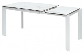 Стол CORNER 120 MATTE STATUARIO Белый мрамор матовый керамика, стекло/ белый каркас, ®DISAUR в Дегтярске - degtyarsk.mebel24.online | фото 4