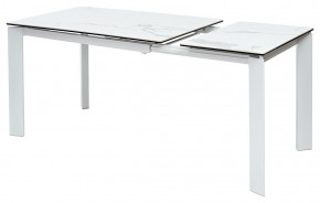 Стол CORNER 120 MATTE STATUARIO Белый мрамор матовый керамика, стекло/ белый каркас, ®DISAUR в Дегтярске - degtyarsk.mebel24.online | фото 5