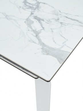 Стол CORNER 120 MATTE STATUARIO Белый мрамор матовый керамика, стекло/ белый каркас, ®DISAUR в Дегтярске - degtyarsk.mebel24.online | фото 6