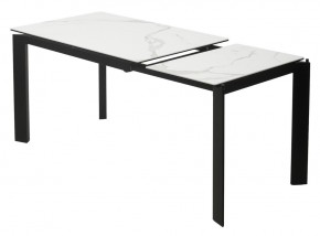 Стол CORNER 120 MATTE STATUARIO Белый мрамор матовый керамика, стекло/ черный каркас, ®DISAUR в Дегтярске - degtyarsk.mebel24.online | фото 4