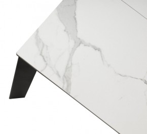 Стол CORNER 120 MATTE STATUARIO Белый мрамор матовый керамика, стекло/ черный каркас, ®DISAUR в Дегтярске - degtyarsk.mebel24.online | фото 8