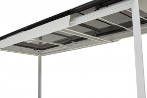 Стол CREMONA 140 HIGH GLOSS STATUARIO Белый мрамор глянцевый, керамика/ белый каркас, ®DISAUR в Дегтярске - degtyarsk.mebel24.online | фото 2