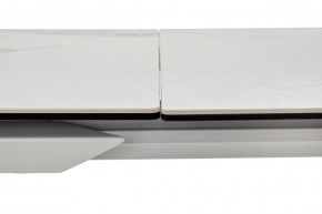Стол CREMONA 140 HIGH GLOSS STATUARIO Белый мрамор глянцевый, керамика/ белый каркас, ®DISAUR в Дегтярске - degtyarsk.mebel24.online | фото 3