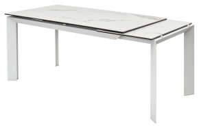 Стол CREMONA 140 HIGH GLOSS STATUARIO Белый мрамор глянцевый, керамика/ белый каркас, ®DISAUR в Дегтярске - degtyarsk.mebel24.online | фото 7