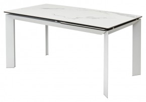 Стол CREMONA 140 HIGH GLOSS STATUARIO Белый мрамор глянцевый, керамика/ белый каркас, ®DISAUR в Дегтярске - degtyarsk.mebel24.online | фото 9
