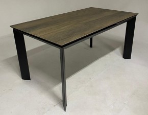 Стол CREMONA 140 KL-61 под дерево, итальянская керамика/ черный каркас, ®DISAUR в Дегтярске - degtyarsk.mebel24.online | фото 2