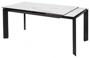 Стол CREMONA 140 MATTE STATUARIO Белый мрамор матовый, керамика/ черный каркас, ®DISAUR в Дегтярске - degtyarsk.mebel24.online | фото 6