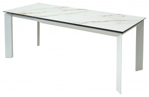Стол CREMONA 160 KL-188 Контрастный мрамор / белый каркас, ®DISAUR в Дегтярске - degtyarsk.mebel24.online | фото 3