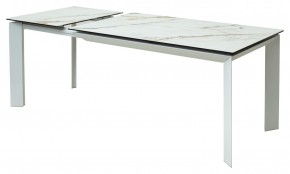 Стол CREMONA 160 KL-188 Контрастный мрамор / белый каркас, ®DISAUR в Дегтярске - degtyarsk.mebel24.online | фото 6