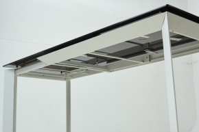 Стол CREMONA 180 KL-188 Контрастный мрамор матовый, итальянская керамика/ белый каркас, ®DISAUR в Дегтярске - degtyarsk.mebel24.online | фото 8