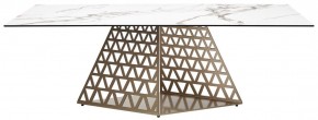 Стол ENNA 220 KL-188 Контрастный мрамор матовый, итальянская керамика/ каркас цвета шампань, ®DISAUR в Дегтярске - degtyarsk.mebel24.online | фото 10
