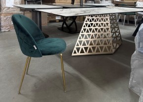 Стол ENNA 220 KL-188 Контрастный мрамор матовый, итальянская керамика/ каркас цвета шампань, ®DISAUR в Дегтярске - degtyarsk.mebel24.online | фото 7