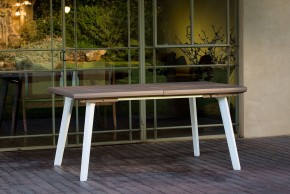 Стол Гармония раздвижной (Harmony Extendable) белый-капучино в Дегтярске - degtyarsk.mebel24.online | фото 1