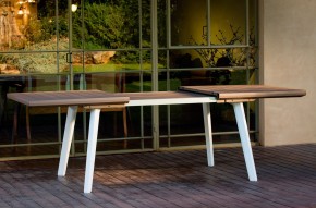 Стол Гармония раздвижной (Harmony Extendable) белый-капучино в Дегтярске - degtyarsk.mebel24.online | фото 3