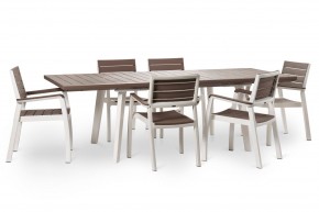 Стол Гармония раздвижной (Harmony Extendable) белый-капучино в Дегтярске - degtyarsk.mebel24.online | фото 6