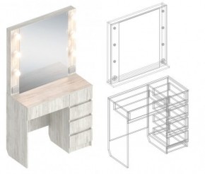 Стол гримерный - 2 (зеркало + стол) в Дегтярске - degtyarsk.mebel24.online | фото 3