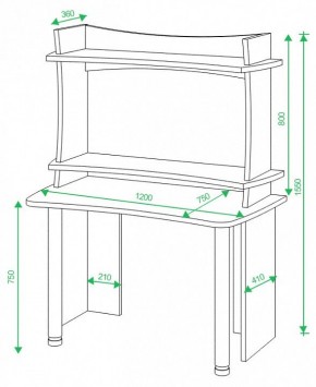 Стол компьютерный Домино Lite СКЛ-Софт120+НКИЛ120 в Дегтярске - degtyarsk.mebel24.online | фото 2