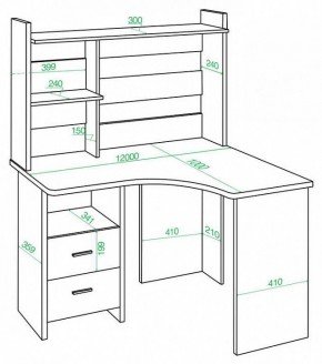 Стол компьютерный Домино Lite СКЛ-Угл120+НКЛХ-120 в Дегтярске - degtyarsk.mebel24.online | фото 2