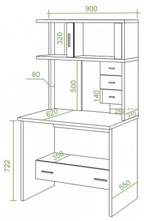 Стол компьютерный Домино СК-10М в Дегтярске - degtyarsk.mebel24.online | фото 2