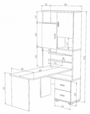 Стол компьютерный Домино СР-720/140 в Дегтярске - degtyarsk.mebel24.online | фото 2