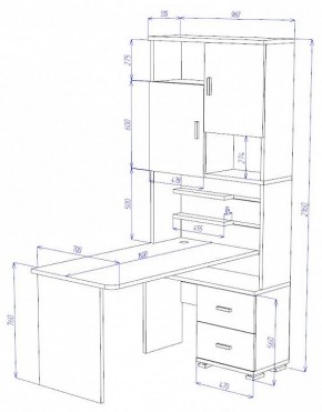 Стол компьютерный Домино СР-720/160 в Дегтярске - degtyarsk.mebel24.online | фото 2