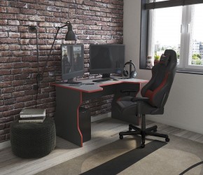 Стол компьютерный ВАРДИГ K1 120x82, антрацит/красный в Дегтярске - degtyarsk.mebel24.online | фото 4