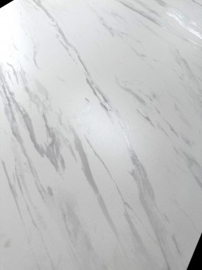 Стол MATERA 160 MARBLES KL-99 Белый мрамор матовый, итальянская керамика/ черный каркас, ®DISAUR в Дегтярске - degtyarsk.mebel24.online | фото 3